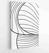 Canvas schilderij - Abstract wall art vector collection. Abstract organic shape line Art design for poster, print, cover, wallpaper, Minimal and natural wall art 1 -    – 181336984