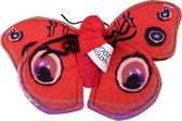 vingerpop vlinder 22 cm pluche rood/paars