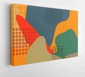 Canvas schilderij - Modern backdrop. Round objects. Multicolor pattern. Artistic texture. Smooth globule. Digital art. Abstract shape. 2d illustration. Flat, circular, solid shapes