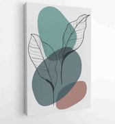 Canvas schilderij - Abstract Plant Art design for print, cover, wallpaper, Minimal and natural wall art. Vector illustration. 1 -    – 1814260226 - 50*40 Vertical
