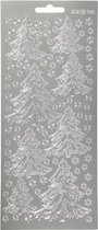 foliestickers kerstboom 1 stickervel zilver