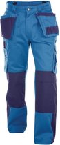 Dassy Seattle Tweekleurige holsterzakkenbroek met kniezakken 200428 (300 g/m2) - binnenbeenlengte Standaard (81-86 cm) - Korenblauw/Marineblauw - 52