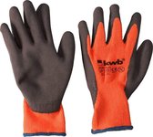 KWB handschoen gebreid met latex coating oranje/zwart maat XL