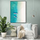 Artistic Lab Poster - Beach Boats Plexiglas - 100 X 70 Cm - Multicolor