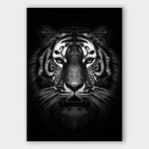 Poster Dark Tiger - Papier - 50x70 cm - Meerdere Afmetingen & Prijzen | Wanddecoratie - Interieur - Art - Wonen - Schilderij - Kunst