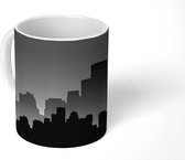 Mok - Boston bij nacht - zwart wit - 350 ML - Beker