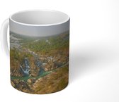 Mok - Luchtfoto van het eiland Si Phan Don in Laos - 350 ML - Beker