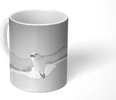 Mok - Zeemeeuw in vlucht - zwart wit - 350 ML - Beker