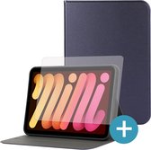 iPad Mini 6 Hoes - Book Case - Kunstleer - Met Screenprotector - Blauw