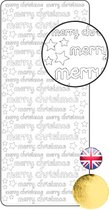 Vaessen Creative Sticker - 10x23cm - 10st - goud merry christmas