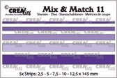 Mix & Match Stansen - Nr.11 - Strips - Glad - 12.5x145mm - 5 stuks