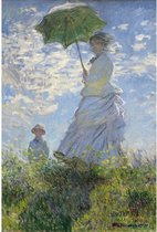 Poster - Vrouw Met Parasol - 91.5 X 61 Cm - Multicolor