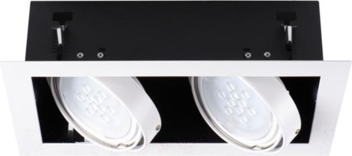 LED Inbouwspot MATEO - 2*GU10 AR111 - excl. LED spot - Wit