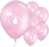 "Olifant" ballonnen voor Baby Shower 8 stuks - Roze
