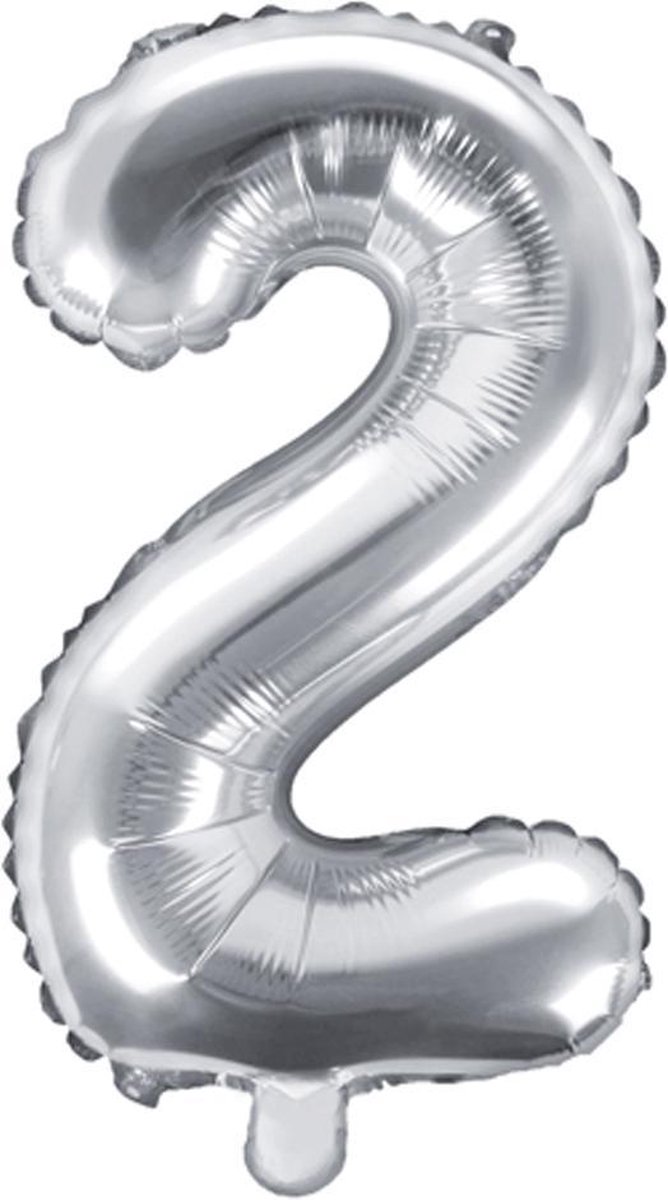 Cijfer 2 (35 cm) - Zilver