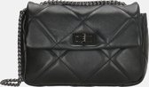 Charm London crossbody tas doorgestikt black