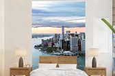 Behang - Fotobehang Luchtfoto van New York - Breedte 180 cm x hoogte 280 cm