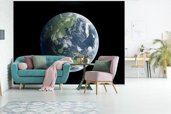 Papier peint Papier peint photo en vinyle - Image satellite de la terre largeur 320 cm x hauteur 240 cm - Tirage photo sur papier peint (disponible en 7 tailles)