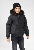 DEELUXE Korte parka met capuchon en bont SHARK Black
