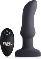 10X Inflatable + Vibrating Curved Silicone Anal Plug