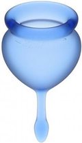 Satisfyer Feel Good Menstruatie Cup Set - Blauw - Drogist - Voor Haar - Drogisterij - Verzorging