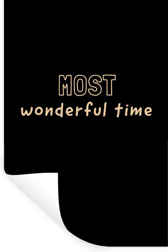 Muursticker Citations Noël - cadeau pour Noël - C'est la plus belle période de l'année blanc - 40x60 cm - film adhésif autocollant - sticker mural repositionnable