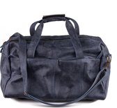 Dutch-Bag Zwolle Leren Weekendtas Denim Blauw - Kenia Leder  - Handgemaakt in NL - Premium Leer
