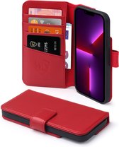 iPhone 13 Pro Max Hoesje - Luxe MobyDefend Wallet Bookcase - Rood - GSM Hoesje - Telefoonhoesje Geschikt Voor Apple iPhone 13 Pro Max