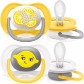 Philips Avent Ultra Air Lemon SCF080/18 - Fopspeen - 6-18 maanden - 2 stuks