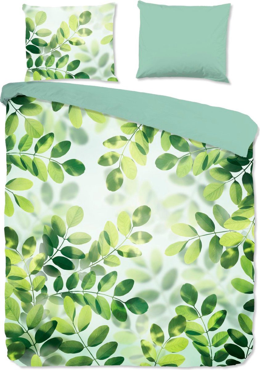 Katoenen Dekbedovertrek - 200x220cm - Tweepersoons - Inclusief Kussenslopen - 100% Zacht Katoen - Groen