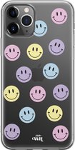 xoxo Wildhearts case voor iPhone 11 Pro Max - Smiley Colors - xoxo Wildhearts Transparant Case