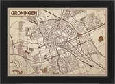 Decoratief Beeld - Houten Van Groningen - Hout - Bekroned - Bruin - 21 X 30 Cm