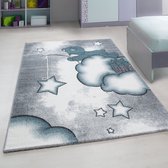 Kindertapijt  Beertje in de Wolken Blauw Vloerkleed - 120x170- Kinderkamer - Babykamer - Baby - Kids - Jongens en Meisjes - Kinderen