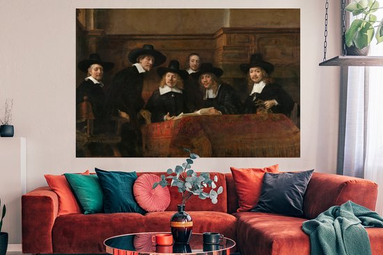 Poster De staalmeesters - Schilderij van Rembrandt van Rijn - 180x120