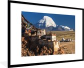 Fotolijst incl. Poster - Schemering over de Tibetaanse Kailash nabij China - 120x80 cm - Posterlijst