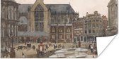 Poster De Dam te Amsterdam - Schilderij van George Hendrik Breitner - 120x60 cm