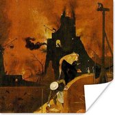 Poster Haywain right wing of the triptych - schilderij van Jheronimus Bosch - 30x30 cm