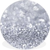 WallCircle - Wandcirkel ⌀ 30 - Zilveren glitters - Ronde schilderijen woonkamer - Wandbord rond - Muurdecoratie cirkel - Kamer decoratie binnen - Wanddecoratie muurcirkel - Woonaccessoires