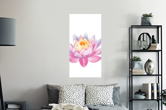 Stickers Stickers muraux - Aquarelle - Bloem - Nénuphar - 60x120 cm - Feuille adhésive