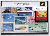Concorde – Luxe postzegel pakket (A6 formaat) : collectie van verschillende postzegels van de Concorde – kan als ansichtkaart in een A6 envelop - authentiek cadeau - kado - geschenk - kaart - Frans - Frankrijk - snel - luchtvaart - vliegtuig ongeluk