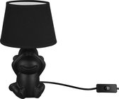 LED Tafellamp - Trinon Cotlin - E14 Fitting - Rond - Mat Zwart - Keramiek