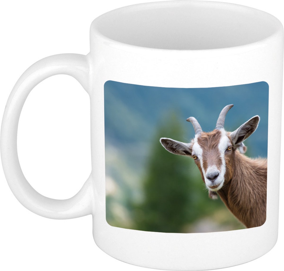 Dieren geit foto mok 300 ml - cadeau beker / mok geiten liefhebber