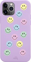 iPhone 12 Pro Case - Smiley Colors Purple - iPhone Plain Case