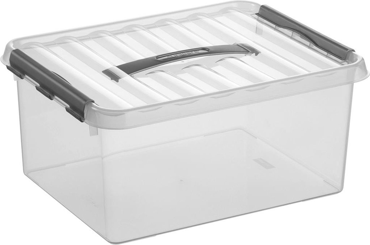 Sunware opbergbox Q-line 15L 4 stuks transparant