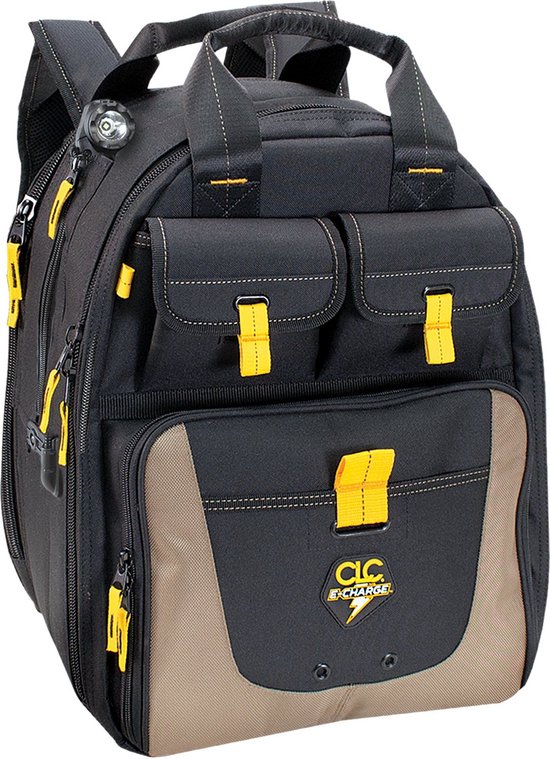 CLC Work Gear CL1ECPL38 Gereedschapsrugzak met USB E-Charge, LED verlichting incl. Powerbank