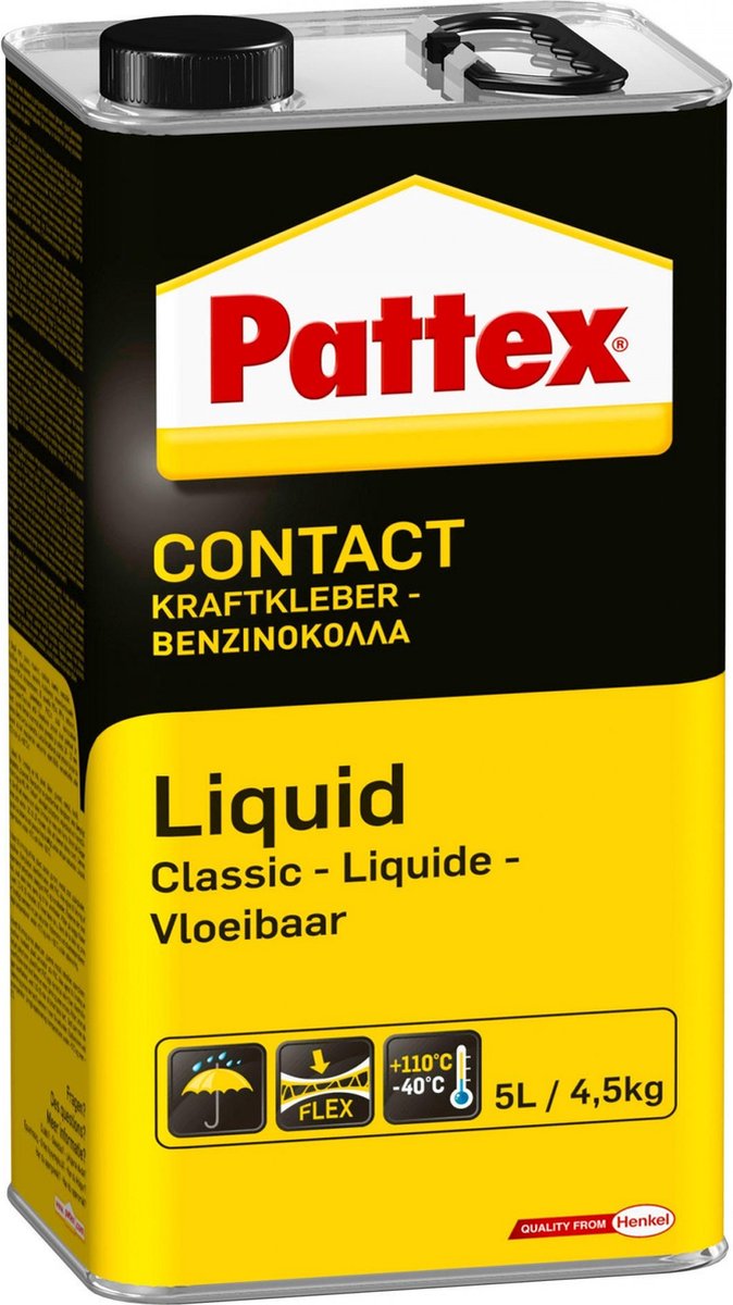 Pattex Vloeibaar 4500 g | Alleslijm voor Universeel gebruik | Alleslijm voor diverse ondrgronden.