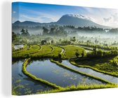 Canvas Schilderij Rijstvelden op Bali - 60x40 cm - Wanddecoratie