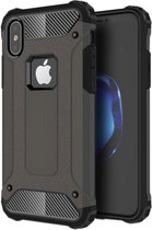 Apple iPhone X/10 Hoesje - Mobigear - Outdoor Serie - Hardcase Backcover - Gunmetal - Hoesje Geschikt Voor Apple iPhone X/10