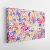 Kunst foto van muur van bloemen. Bruiloft decor - Modern Art Canvas - Horizontaal - 285076685 - 40*30 Horizontal