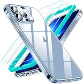 ESR Classic Hybrid - iPhone 13 Pro Hoes + 2x iPhone 13 Pro  Screenprotector - Schokbestendige Back Cover met iPhone 13 Pro Tempered Glass - Soft TPU Case - Transparant